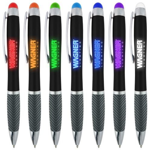 Logo Light Up Illuminated Stylus Pen Colored