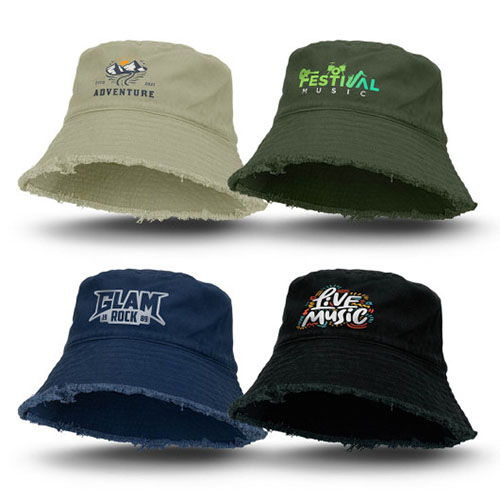 Raw Edge Bucket Hats