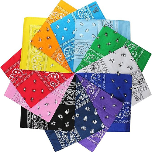 Paisley Print Head Wrap Scarf Wristband Bandanas