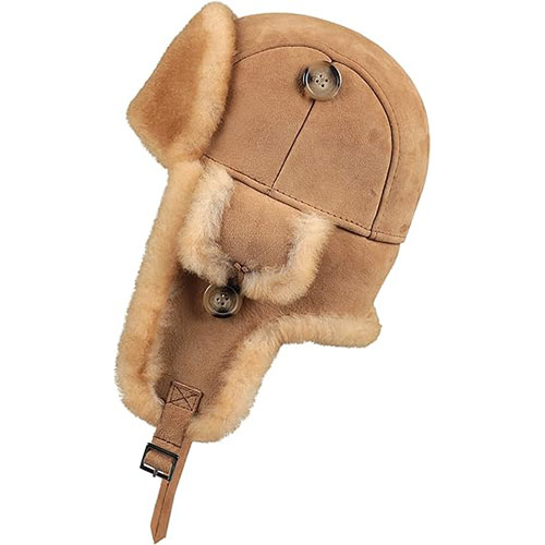 Winter Trapper Fur Hat for Women Men