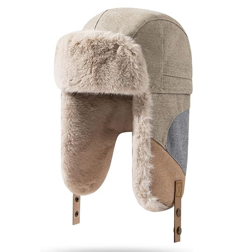 CLAPE Winter Trapper Hats Faux Fur Trooper Hat Trapper Hat for Men Women