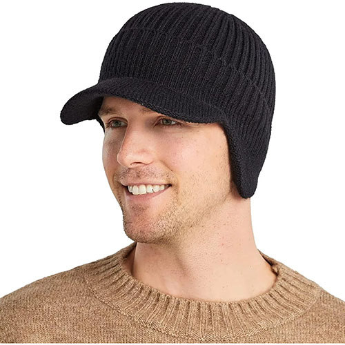 Mens Winter Visor Hat