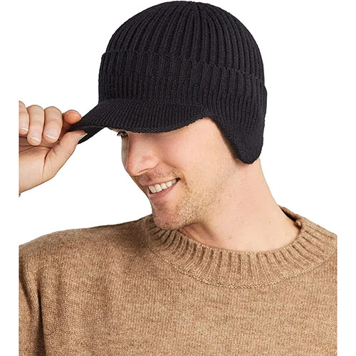 Mens Winter Visor Hat