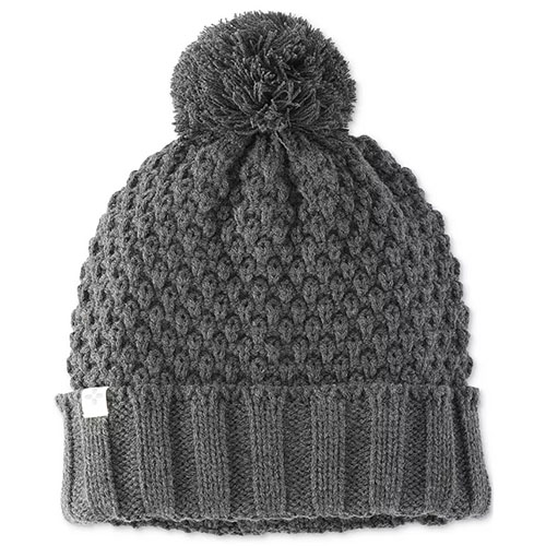 Textured-Knit Cuffed Pom-Pom Beanies