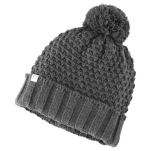 Textured-Knit Cuffed Pom-Pom Beanies