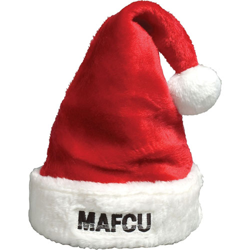 Plush Custom Logo Santa Hat