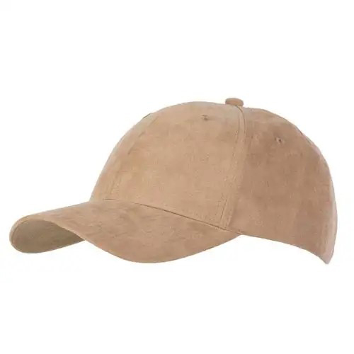 6 Panel Faux Suede Caps