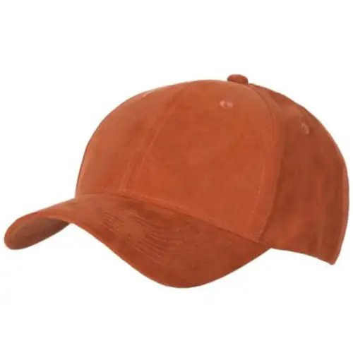 6 Panel Faux Suede Caps