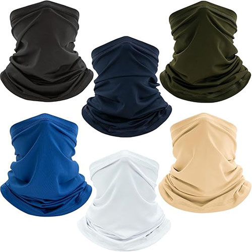 Neck Gaiter Face Mask: Scarf Gator Breathable Balaclava Cooling Cover Masks for Men Women