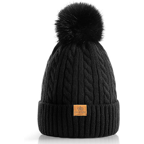 Women Winter Pom Pom Beanie Knit Twist Cap