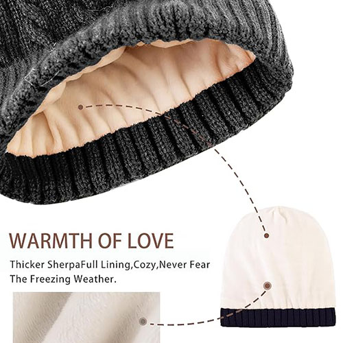 Women Winter Pom Pom Beanie Knit Twist Cap