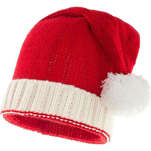 Christmas Knitted Santa Hat for Adult