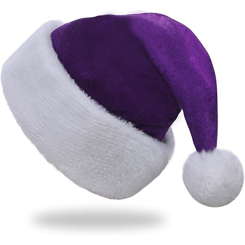 Santa Hat,Velvet Christmas Hat,New Year Festive Party Christmas Supplies