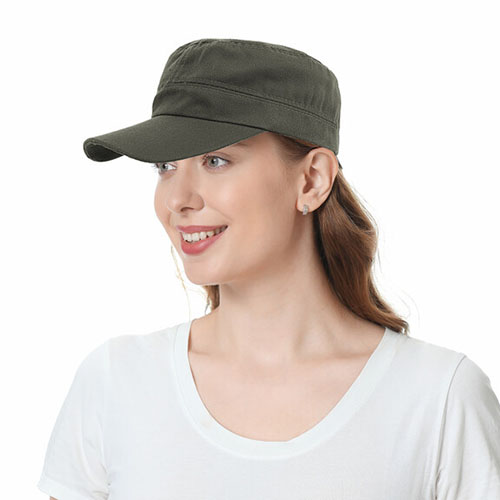 Adjustable Army Cadet Cap Military Hat Polyester Cotton