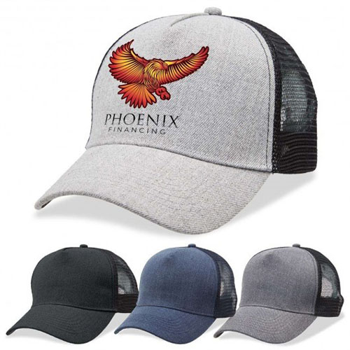 Heathered Mesh Trucker Caps